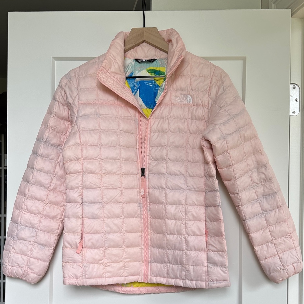 Girl’s North Face Thermolball Eco Puffer Jacket  - Light Pink sz 14-16